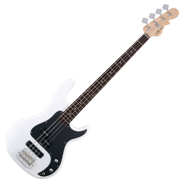 G&L SB-2 Electric Bass, Gloss White Full Guitar