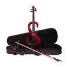 Stagg S-Shaped Electric Violin Outfit, Metallic Red
