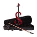 Stagg S-förmige elektrische Violine, Metallic Red, mit Zubehör