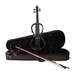 Stagg Shaped Electric Violin Outfit, Metallic Black