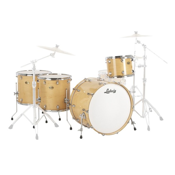 Ludwig Centennial Moto 24" 4pc Shell Pack, Natural Maple