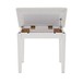 Piano Stool with Storage by Gear4music, White