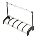 K&M 17515 Guardian 5 Rack Guitar Stand, Black/Translucent