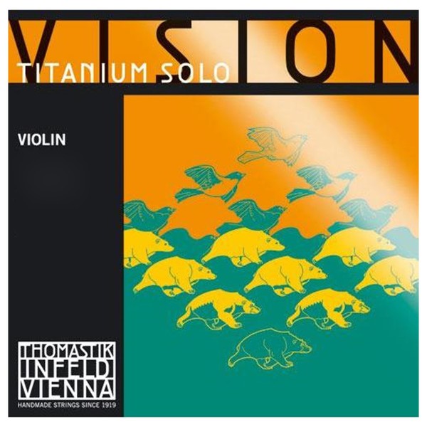 Thomastik Vision Titanium Solo Violin String Set, 4/4 Size