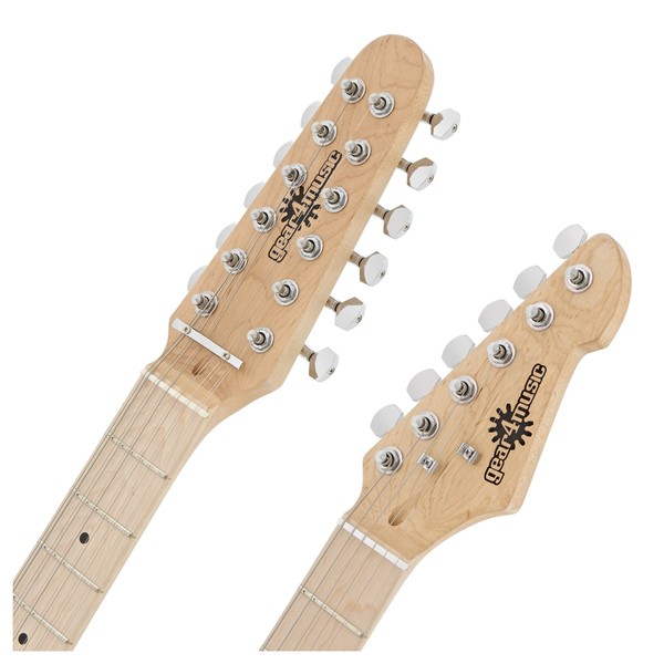 Knoxville Double Neck Guitar by Gear4music, Natural - Box Opened