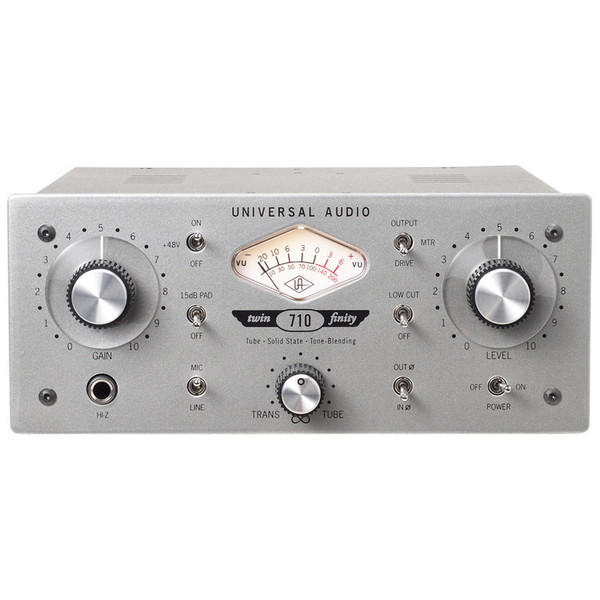 Universal Audio 710 Twin-Finity™ Tone-Blending Mic Preamp & DI Box (Front)