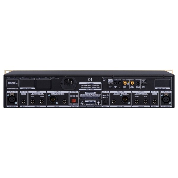 SPL GoldMike MK2 Microphone & Instruments Preamplifier - Rear 