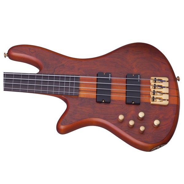 Schecter Stiletto Studio-4 FL Left Handed Bass Guitar, Honey