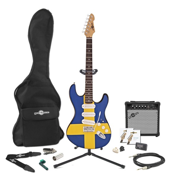 LA Electric Guitar + Complete Pack, Swedish Flag