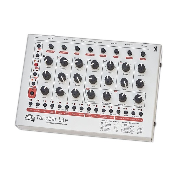 MFB Tanzbar Lite Analogue Drum Machine - Angled