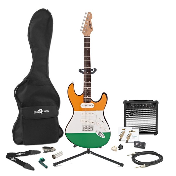 LA Electric Guitar + Complete Pack, Irish Flag