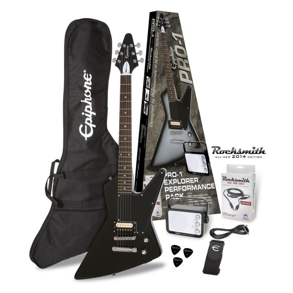 Epiphone Pro-1 Explorer Rocksmith Pack, Ebony 1