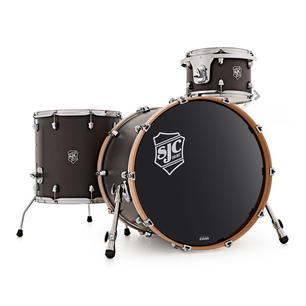 SJC Drums Navigator 22" 3pc Shell Pack, Midnight Espresso, Chrome HW