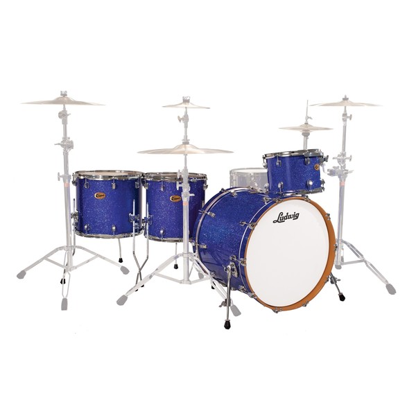 Ludwig Centennial Dragster 22" 4pc Shell Pack, Blue Sparkle