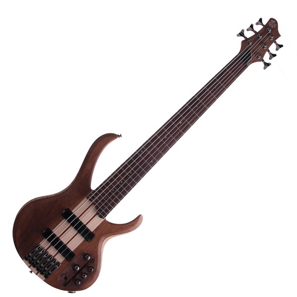 Ibanez BTB676 6-String Bass Guitar, Natural Flat