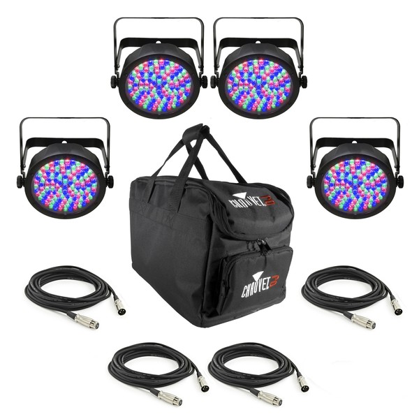 Chauvet SlimPAR 56 - 4 Pack with Bag and Cables
