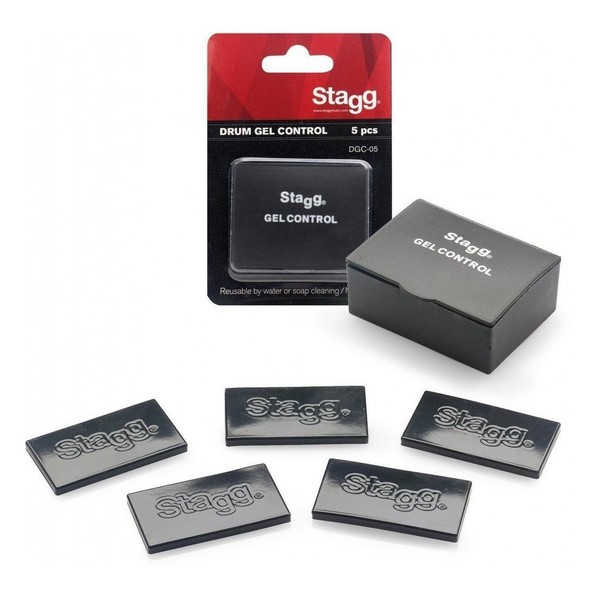 Stagg Drum Control Gel Damper Pads, 5 Pack