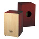 Pearl Box Cajon Matte Wine Red w/Natural Front Plate, 31,5x31,5x50cm