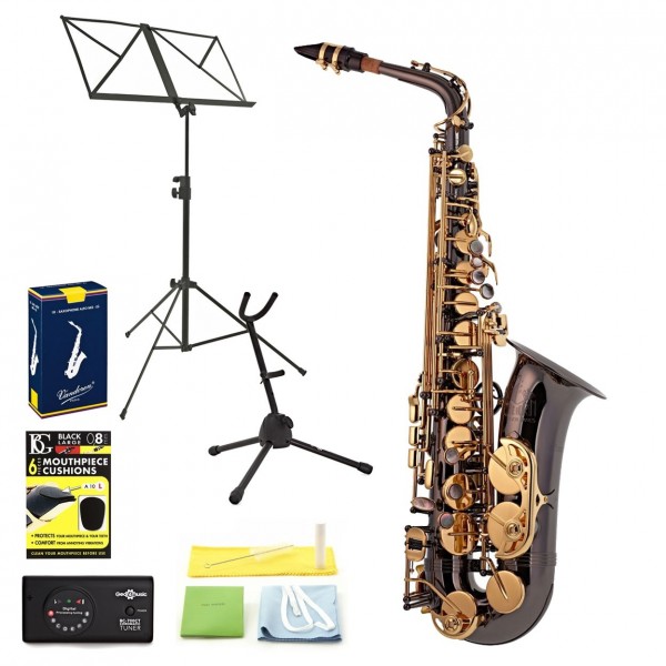 Trevor James Classic II Alto Saxophone Beginner's Pack, Black & Gold