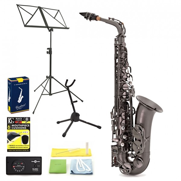 Trevor James Classic II Alto Saxophone Beginner's Pack, Frosted Black