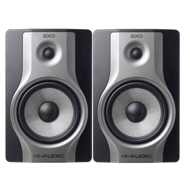 M-Audio BX8 Carbon Active Studio Monitor, Pair - Bundle