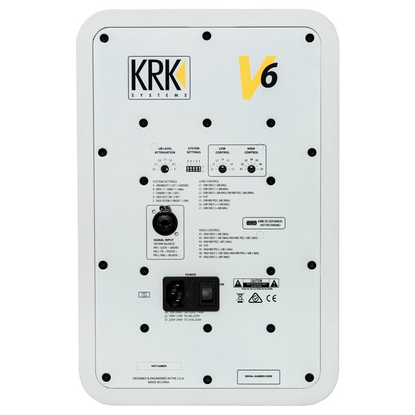 KRK V6S4 Studio Monitor White, Single at Gear4music