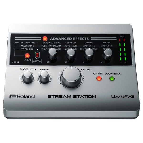 Roland UA-4FX2 Stream Station USB Audio Interface for Webcasting - Top
