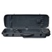 Hidersine Polycarbonate Violin Oblong Case, Carbon Fibre Effect, Open