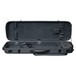 Hidersine Polycarbonate Violin Oblong Case, Brushed Silver, Open