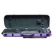 Hidersine Polycarbonate Violin Oblong Case, Brushed Purple, Open