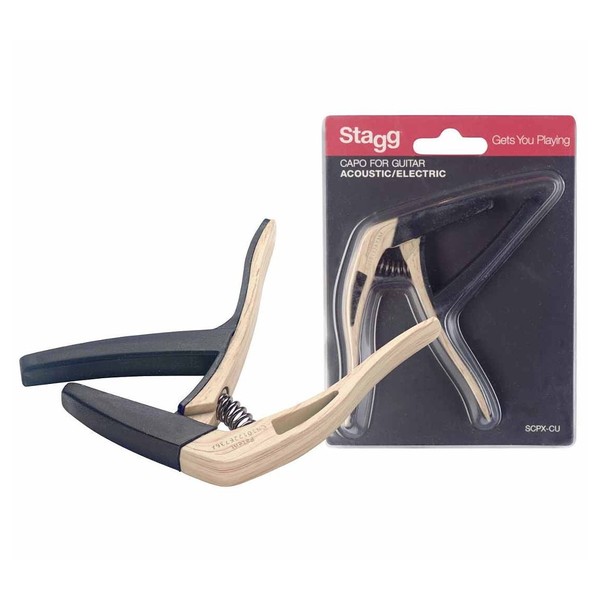 Stagg Curved Trigger Capo For Acoustic & Electric Guitar 1