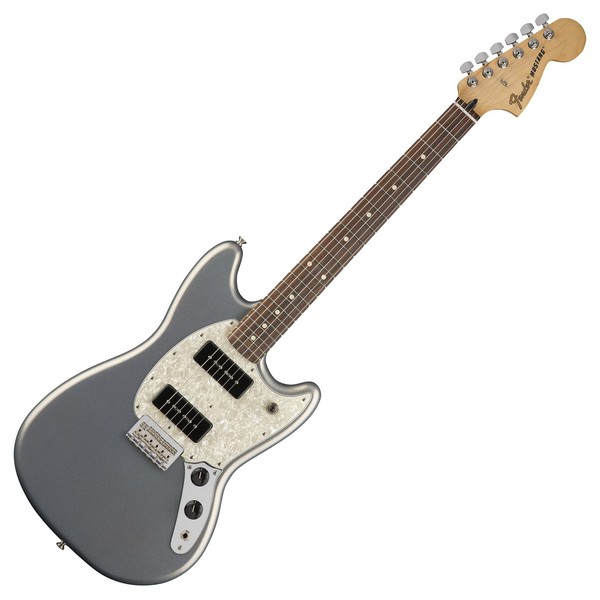 Fender Mustang 90 Electric Guitar, Pau Ferro, Silver