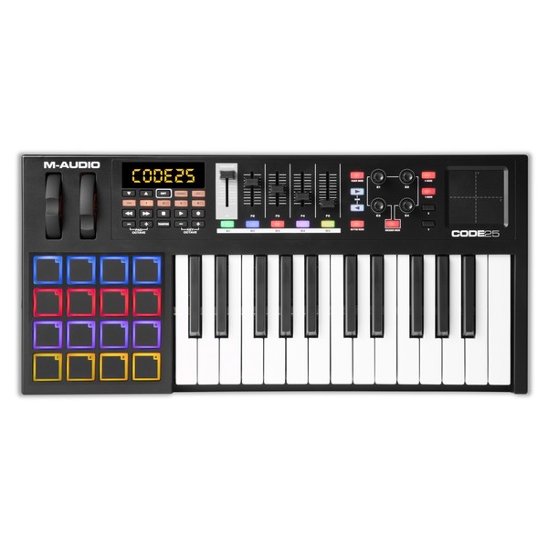 M-Audio Code 25 Controller Keyboard, Black - Top