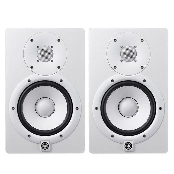 Yamaha HS7I Active Studio Monitors (Pair), White - Bundle