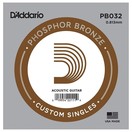 D'Addario PB032 Single Phosphor Bronze Wound .032 String