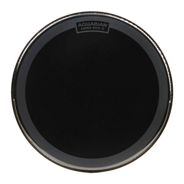 Aquarian Reflector 24'' Superkick Bass Drum Head, Black Mirror Finish