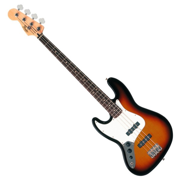 Fender Standard Jazz Bass Left Handed Bass Guitar, Pau Ferro, Brown Sunburst