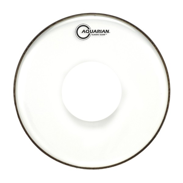 Aquarian Classic Clear White 12'' Drum Head with Power Dot