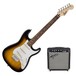 Fender Squier Strat Pack SS Short-Scale Electric Guitar Pack Sunburst 1