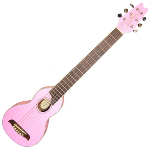 Washburn Rover RO10 Travel Acoustic Guitar, Pink