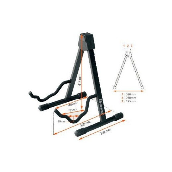 Support Guitare/basse Pliable Ibanez ST201 - Pour électrique, Acoustique, Stable Et Transportable