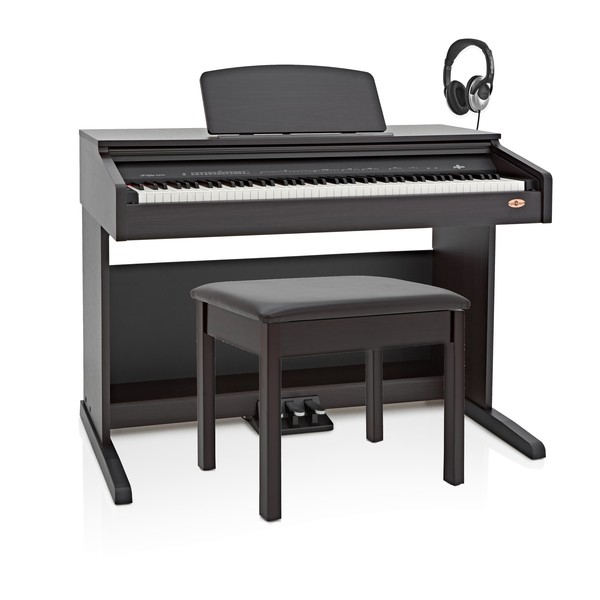 DP-10plus Digital Piano by Gear4music + Piano Stool Pack, RW