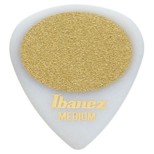 Ibanez PA16MS-WH Plectrums Sand Grip, 0.8mm, White, Bag Of 50 - Front