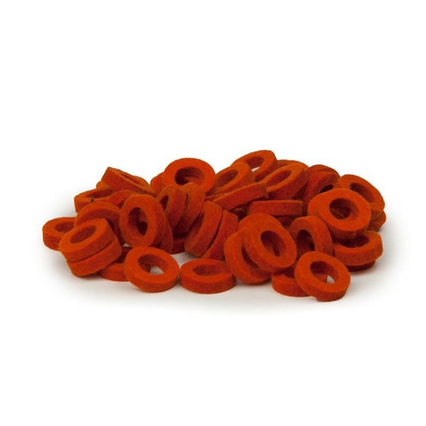 Bulldog Natural Felt Rings, Orange