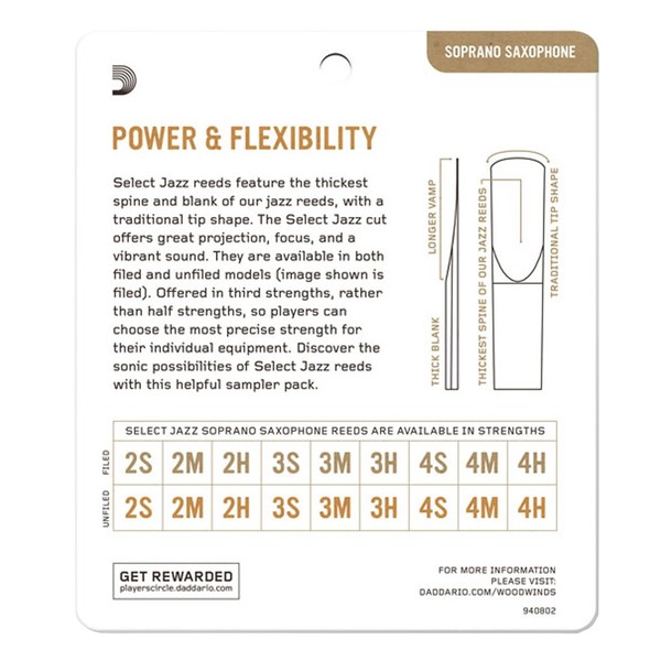 D'Addario Select Jazz Sax Reeds