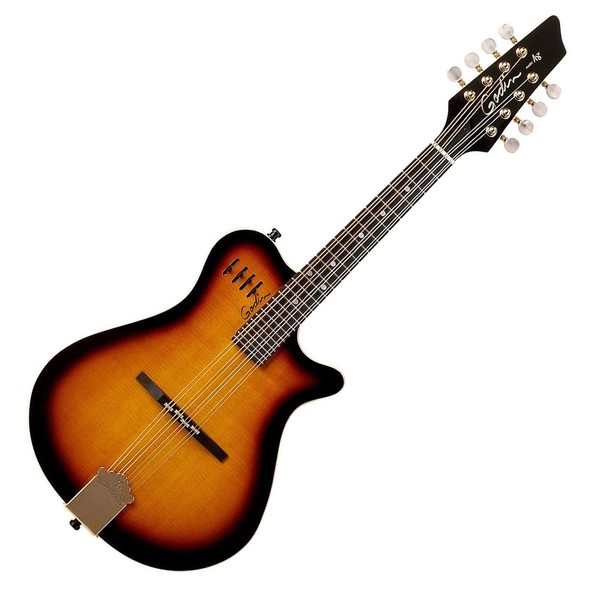 Godin A8 8-String Mandolin, Cognac Burst Front