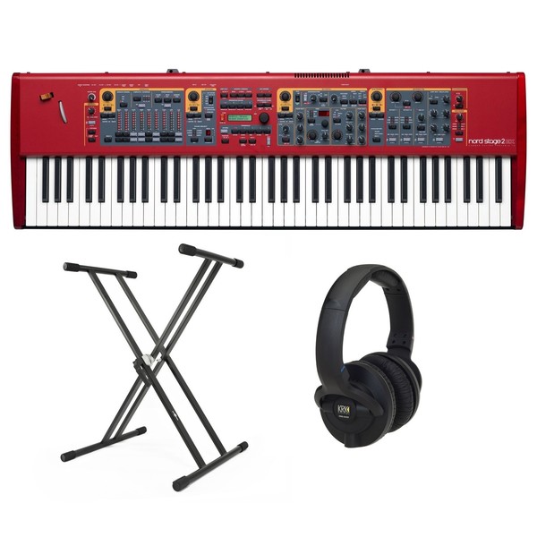 Nord Stage 2 EX HP76 Stage Piano with Stand and Headphones - Bundle