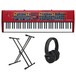 Nord Stage 2 EX HP76 Stage Piano with Stand and Headphones - Bundle