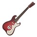 Silvertone 1449 Electric Guitar, Red Sparkle Metallic