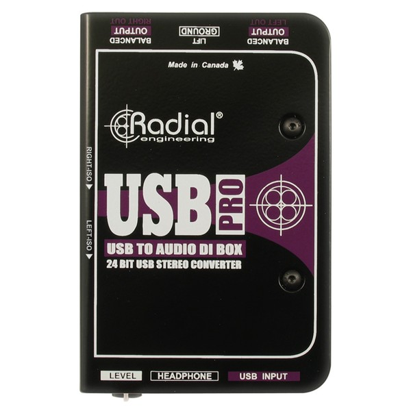 Radial USB Pro Stereo USB Laptop DI Line Isolator